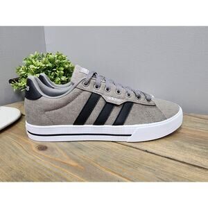 Adidas Daily 3.0 Skateboarding Shoes Sneakers Gray Black White FW3270 Mens 10